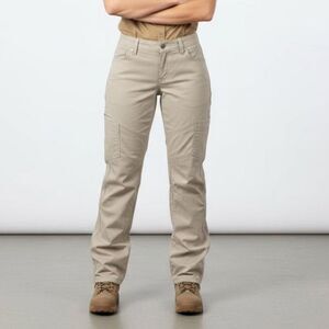 BNWT WOMENS KHAKI TAN CASUAL WORK CARGO SPIRE ROLL UP PANTS BY KUHL sz 6